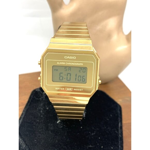 Casio Men's Watch A700WMG Retro Quartz Digital Gold Stainless Steel 33mm 3472 - Picture 14 of 15